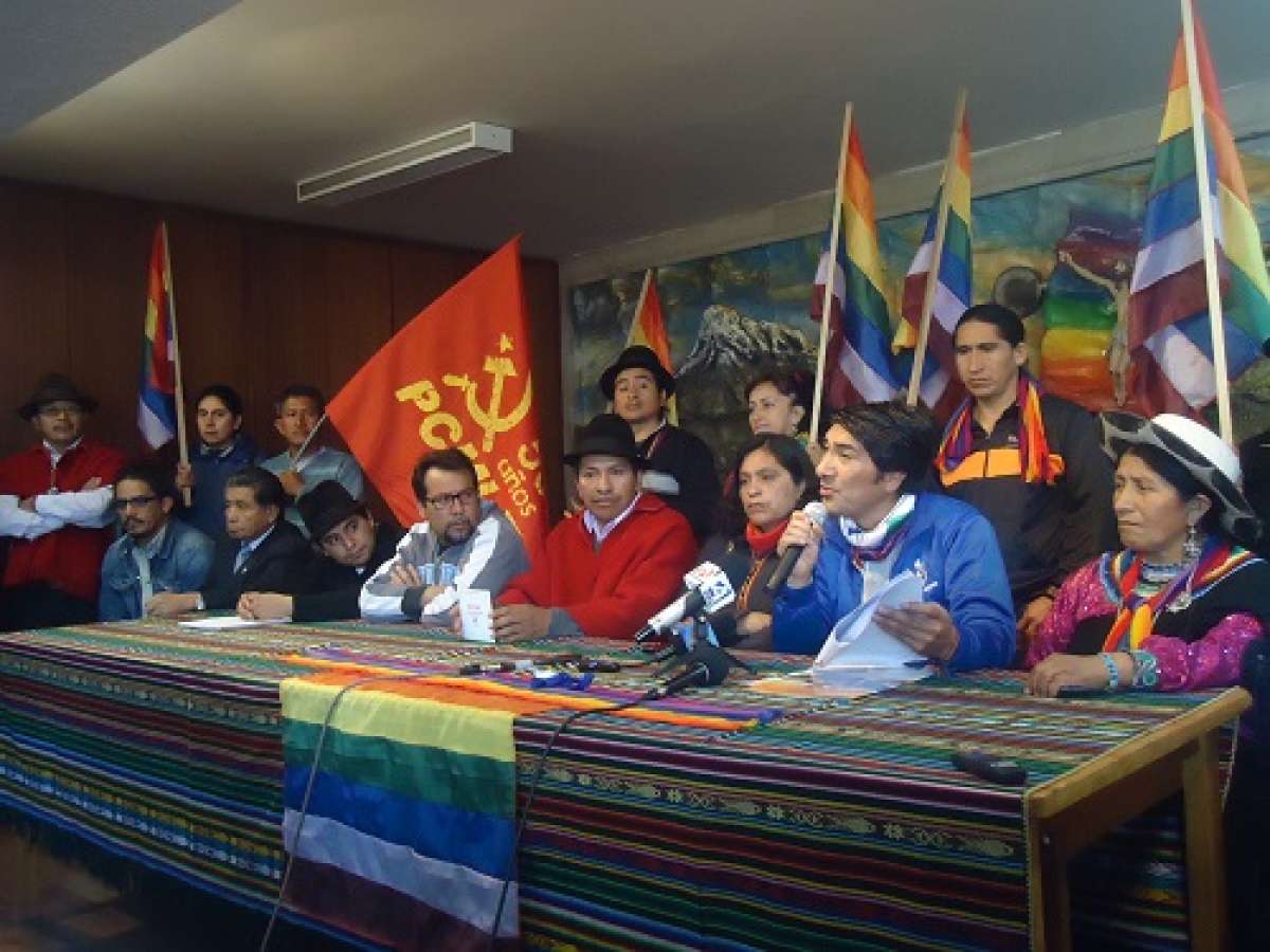 Marcha contra la Ley de Aguas lleg&oacute; hasta Riobamba