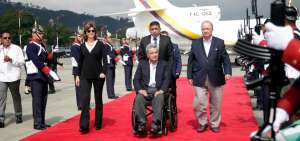 El Jefe de Estado ecuatoriano lleg&oacute; esta tarde a Pereira.