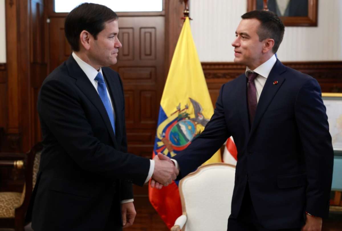 La declaracion llegó tras una reunión entre el secretario Marco Rubio y el presidente Daniel Noboa. 