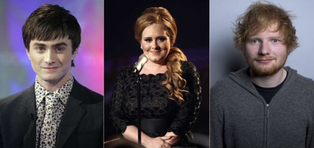 Adele, Ed Sheeran y Daniel Radcliffe, los j&oacute;venes m&aacute;s ricos del Reino Unido