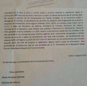 Fotograf&iacute;a de los documentos falsos que han circulado en las &uacute;ltimas horas en cuarteles del pa&iacute;s. 