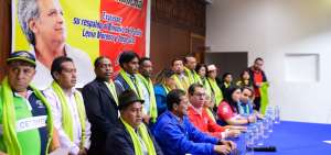 Las organizaciones sociales se reunieron en Quito, para manifestar su respaldo.