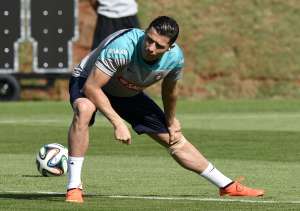 Cristiano Ronaldo no hab&iacute;a entrenado con normalidad esta semana debido a una lesi&oacute;n en su rodilla izquierda. Foto: AFP