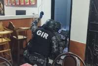 La unidad antiexplosivos del GIR atendió una llamada de auxilio del Ecu 911. 