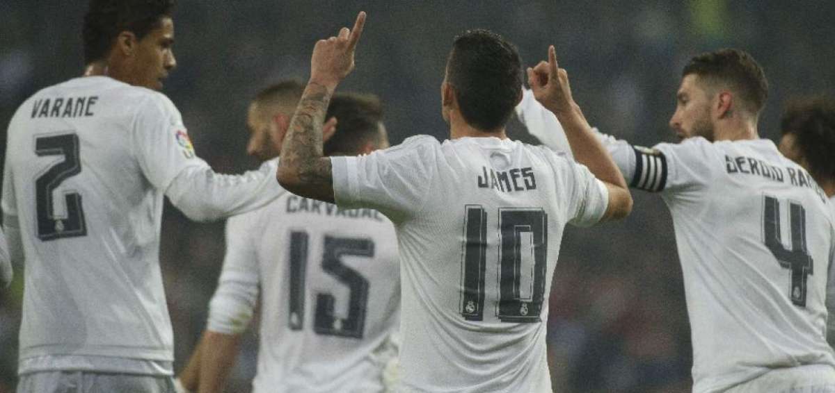 El colombiano James Rodr&iacute;guez convirti&oacute; un tanto en el partido ante el Espanyol.
