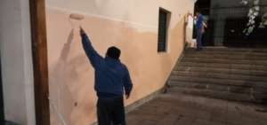 Municipio de Quito limpi&oacute; grafitis tras protesta en el Centro Hist&oacute;rico
