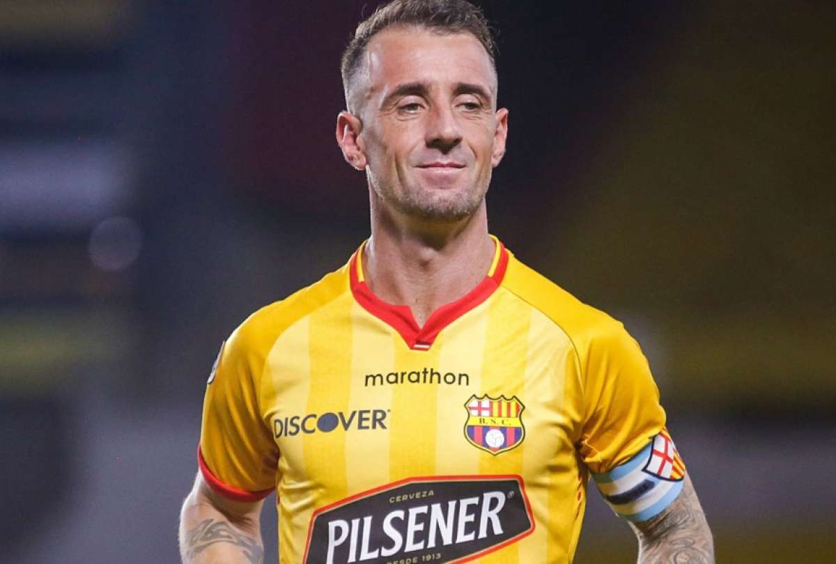 Damián Díaz falló un penal en la final de ida contra Aucas, que dejó a Barcelona SC sin opciones por el título.