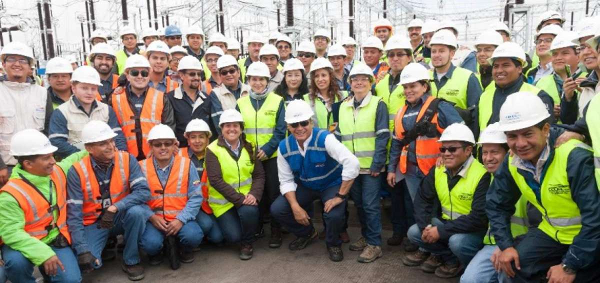 El presidente Rafael Correa realiz&oacute; un recorrido por la subestaci&oacute;n El Inga.