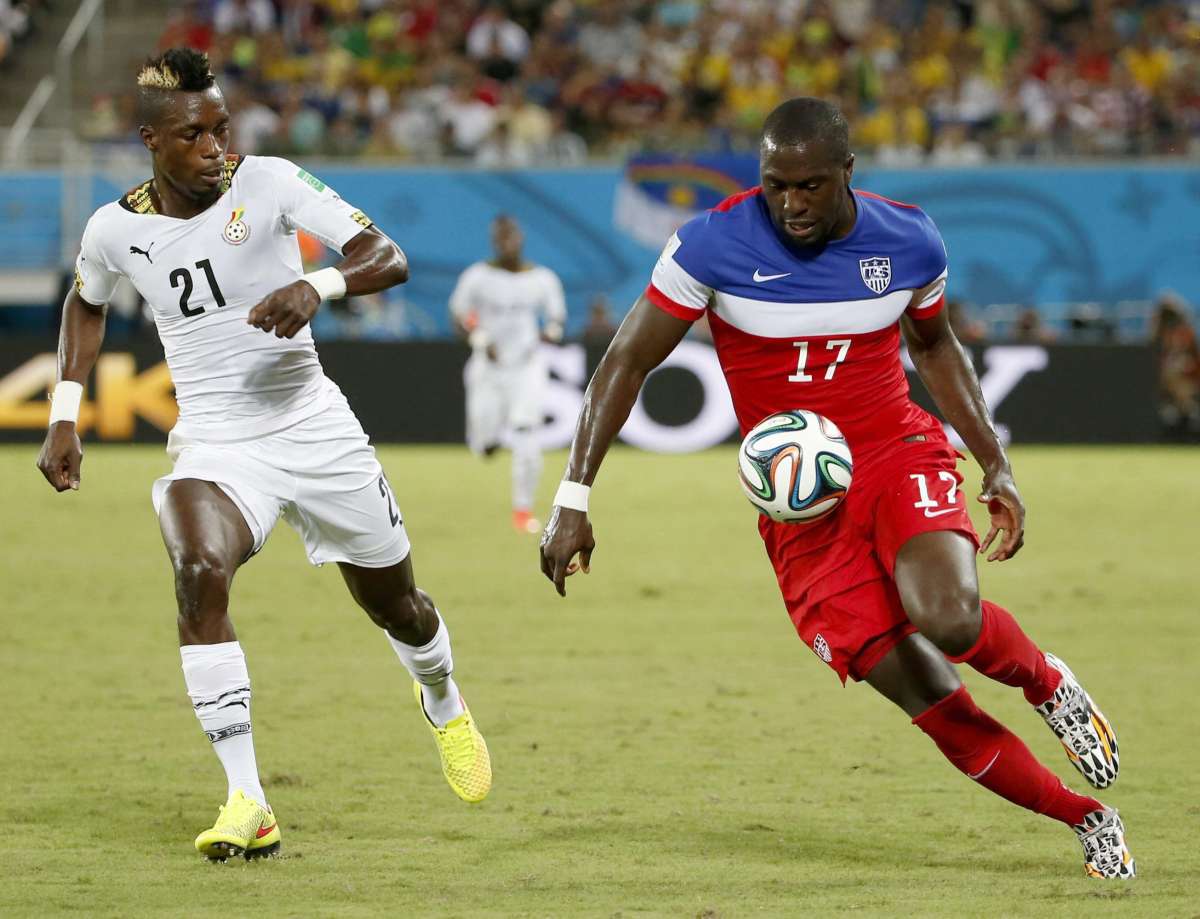 Jozy Altidore se lesion&oacute; en el primer partido de Estados Unidos en este Mundial. Foto: AFP