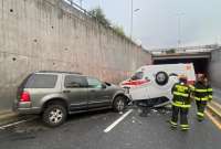 Siniestro vehicular se registró en la avenida Occidental, en Quito