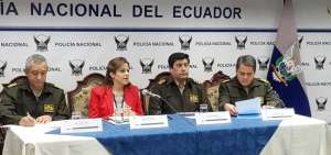 Mar&iacute;a Paula Romo, ministra del Interior, durante su intervenci&oacute;n en la rueda de prensa que se desarroll&oacute; la ma&ntilde;ana de este viernes 23 de noviembre.