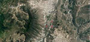  Localizaci&oacute;n epicentral de los 3 sismos ocurridos al sur de San Antonio de Pichincha en la noche del 20 de marzo del 2019.