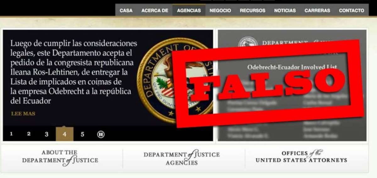 Lista de Odebrecht que circula en redes sociales es falsa