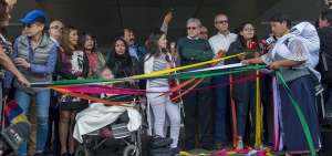 El homenaje se efectu&oacute; en los exteriores del Hospital Metropolitano. Amigos y compa&ntilde;eros de militancia de Trujillo asistieron al acto.