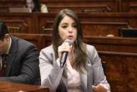 La asambleísta Mónica Palacios fue sancionada por incidente con la ministra de Gobierno, Mónica Palencia. 