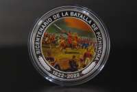 Sucre conmemorativo representa la gesta libertaria del Bicentenario de la Batalla del Pichincha