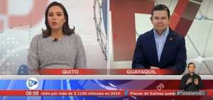 El secretario particular de la Presidencia, Juan Sebasti&aacute;n Rold&aacute;n, durante una entrevista en el programa Primera Impresi&oacute;n de Ecuador TV.