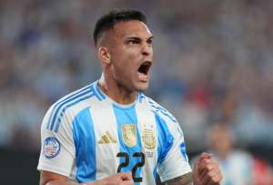 Lautaro Martínez marcó su segundo gol en la Copa América, en el triunfo de Argentina.