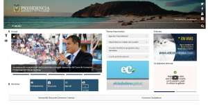 Captura de pantalla de la nueva apariencia de la p&aacute;gina web de la Presidencia de la Rep&uacute;blica. 