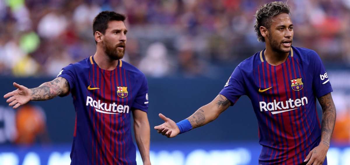 Messi y Neymar durante el primer amistoso de la temporada en EE.UU. ante la Juventus. El Barcelona gan&oacute; con dos goles del jugador brasile&ntilde;o.