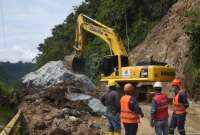 Continúan los trabajos en la vía Alóag – Santo Domingo