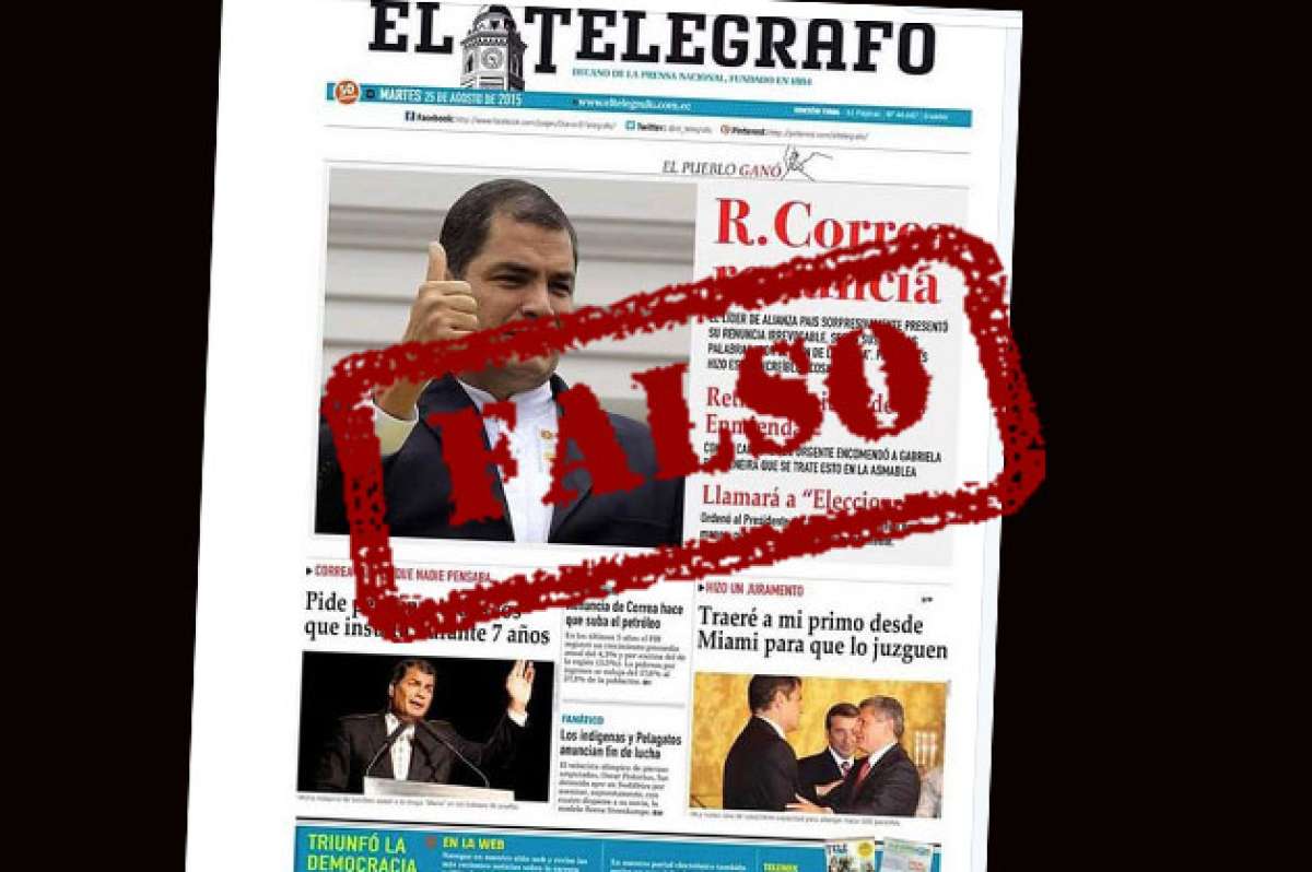 A NUESTROS LECTORES: En redes sociales difunden falsa portada de EL TEL&Eacute;GRAFO