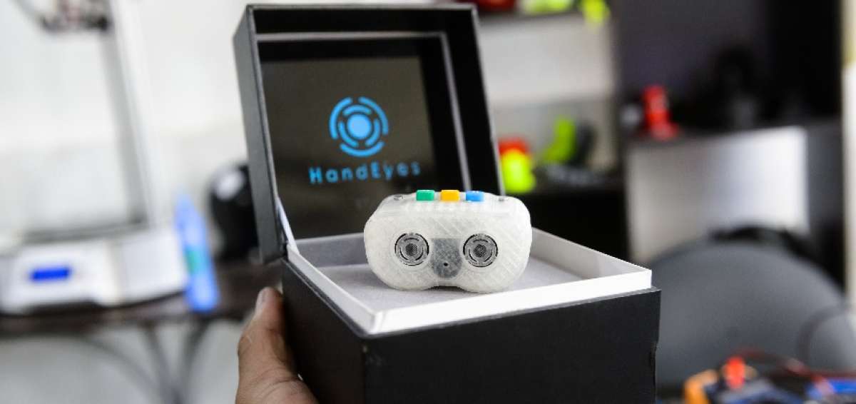 Prototipo del dispositivo que fue creado hace 2 a&ntilde;os por estudiantes de la ESPE.