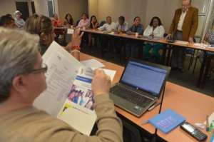 Delegados de cuatro provincias se reunieron ayer en la sede del Cpccs en Guayaquil. Foto: Miguel Castro.