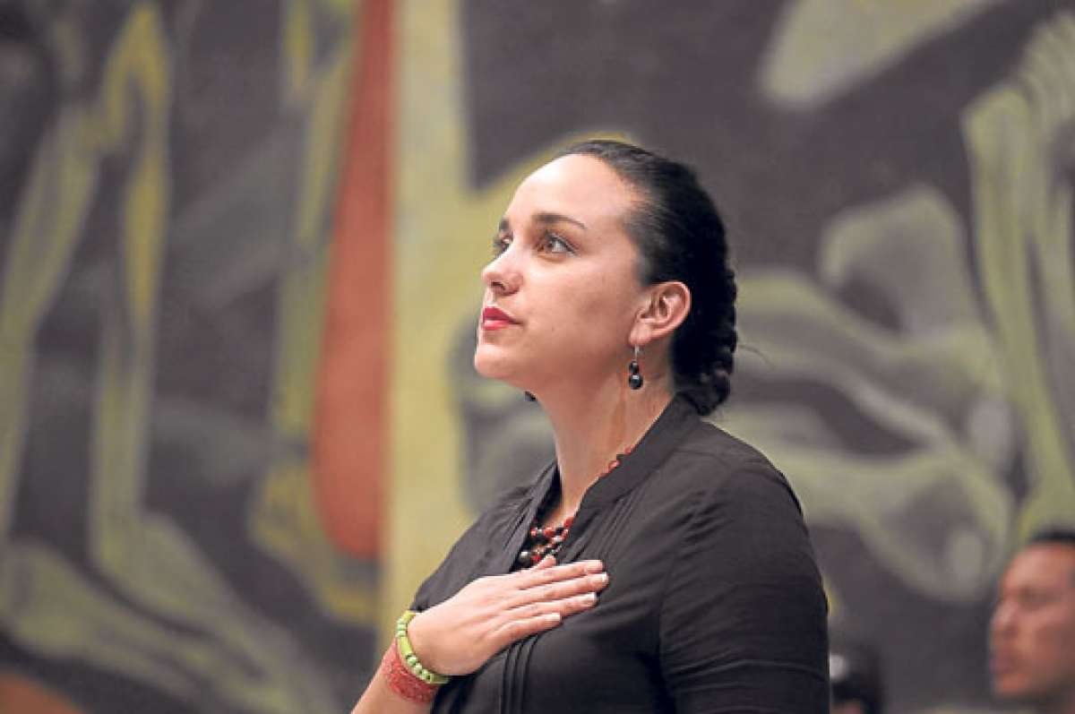 Gabriela Alejandra Rivadeneira Burbano. Cargo: Presidenta de la Asamblea Nacional. Experiencia: Fue gobernadora de Imbabura y concejal del cant&oacute;n Otavalo. Foto: Cortes&iacute;a | Asamblea Nacional.