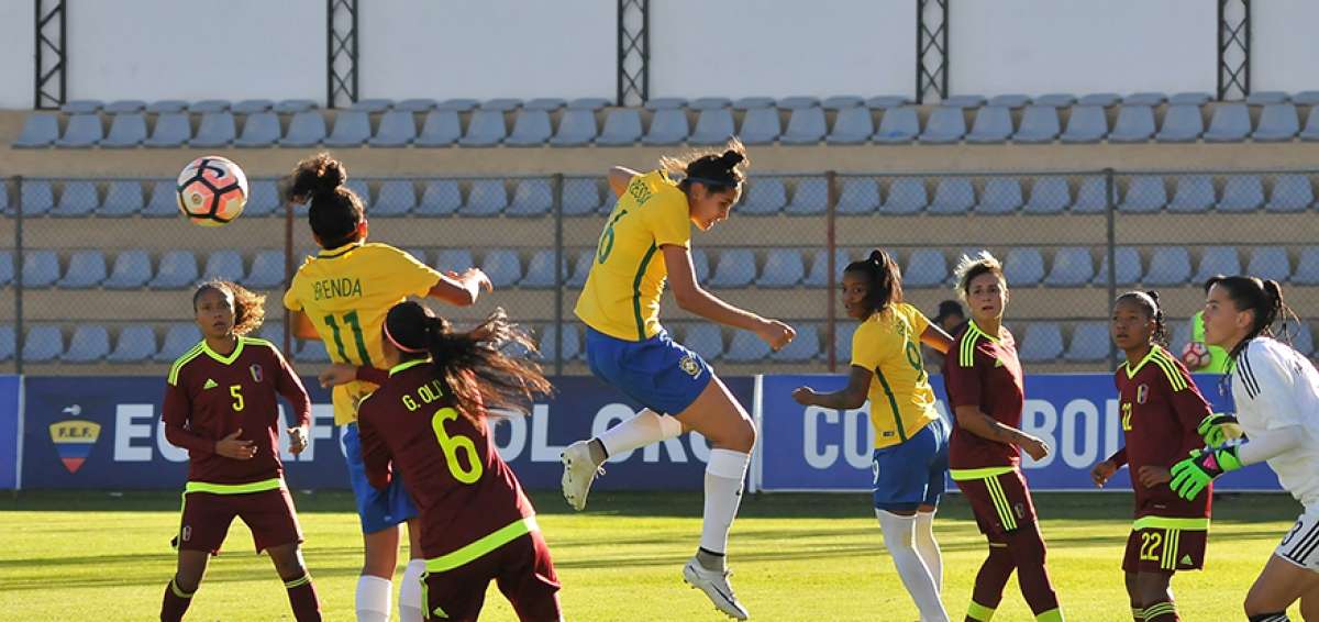 La selecci&oacute;n brasile&ntilde;a gole&oacute; 5 a 0 al conjunto venezolano. La gran protagonista fue Geyse da Silva, autora de tres tantos en este partido