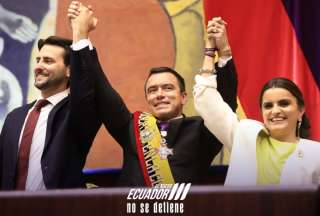 Daniel Noboa y María José Pinto fueron posesionados como presidente y vicepresidenta del Ecuador