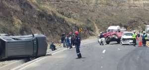 El triple choque ocurri&oacute; en el sector de Samanga. Se investigan las circunstancias en que ocurri&oacute; el accidente.