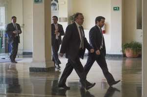 El secretario de la CAN, Pablo Guzm&aacute;n, se reuni&oacute; esta ma&ntilde;ana con el canciller Ricardo Pati&ntilde;o. Foto. Fernando Sandoval/ El Tel&eacute;grafo