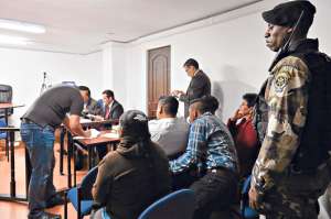 En una audiencia de formulaci&oacute;n de cargo el fiscal solicita la prisi&oacute;n preventiva y el juez decide si la acepta. Foto: Miguel Jim&eacute;nez / El Tel&eacute;grafo