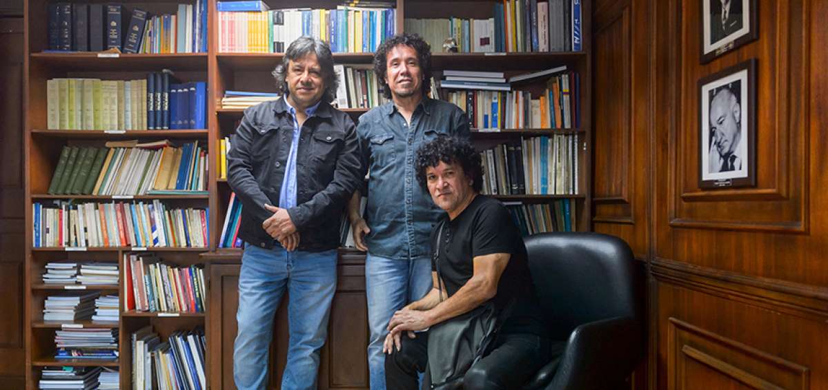 De izquierda a derecha: Carlos Elgueta, Luis Enrique Galdam&eacute;s y Jos&eacute; Miguel M&aacute;rquez, integrantes de la popular agrupaci&oacute;n de m&uacute;sica latinoamericana.    