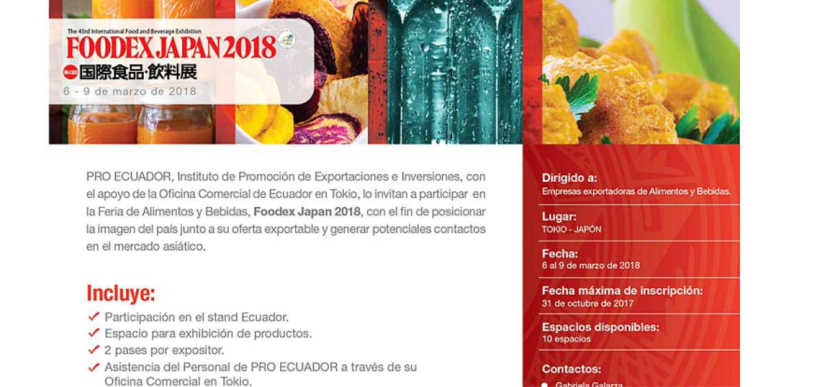 Ecuador presentar&aacute; en M&eacute;xico y Jap&oacute;n su oferta culinaria