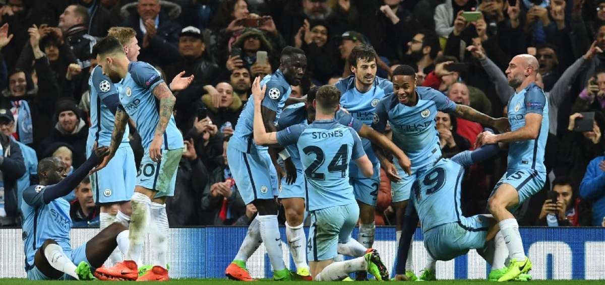 Manchester City gana al M&oacute;naco en la ida de los octavos de Champions