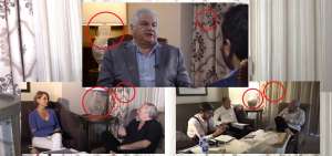 En la parte superior la entrevista a Roberto Isa&iacute;as en agosto de 2016. Abajo los di&aacute;logos de Pareja Yannuzzelli con Teleamazonas y diario Expreso. 