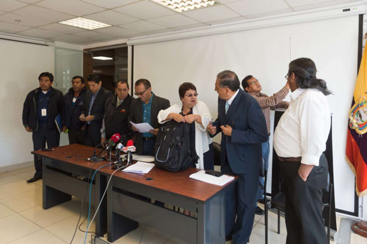 Representantes de organizaciones que conforman la CUT anunciaron ayer los acuerdos alcanzados. Foto: John Guevara / El Tel&eacute;grafo