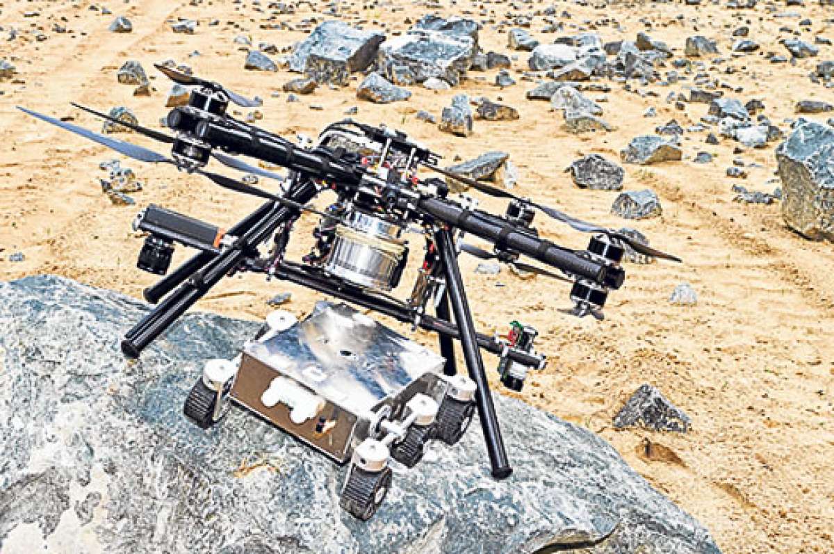 El prototipo es capaz de volar a 17 metros de altura, descender hasta detenerse a 10 metros sobre el terreno. Foto: Agencia ESA
