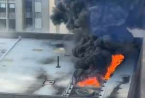 Un incendio se registr&oacute; en la azotea de un edificio en Manhatthan. 