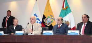 La investigaci&oacute;n del caso Noem&iacute; fue presentado ante el canciller Ricardo Pati&ntilde;o, el fiscal Galo Chiriboga y el procurador mexicano, Jes&uacute;s Murillo (centro). Foto: Cortes&iacute;a