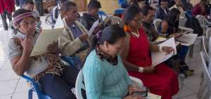 Dirigentes ind&iacute;genas de todo el pa&iacute;s asistieron al taller que trat&oacute;, como tema central, la soberan&iacute;a alimentaria y la Ley de Tierras y Semillas.