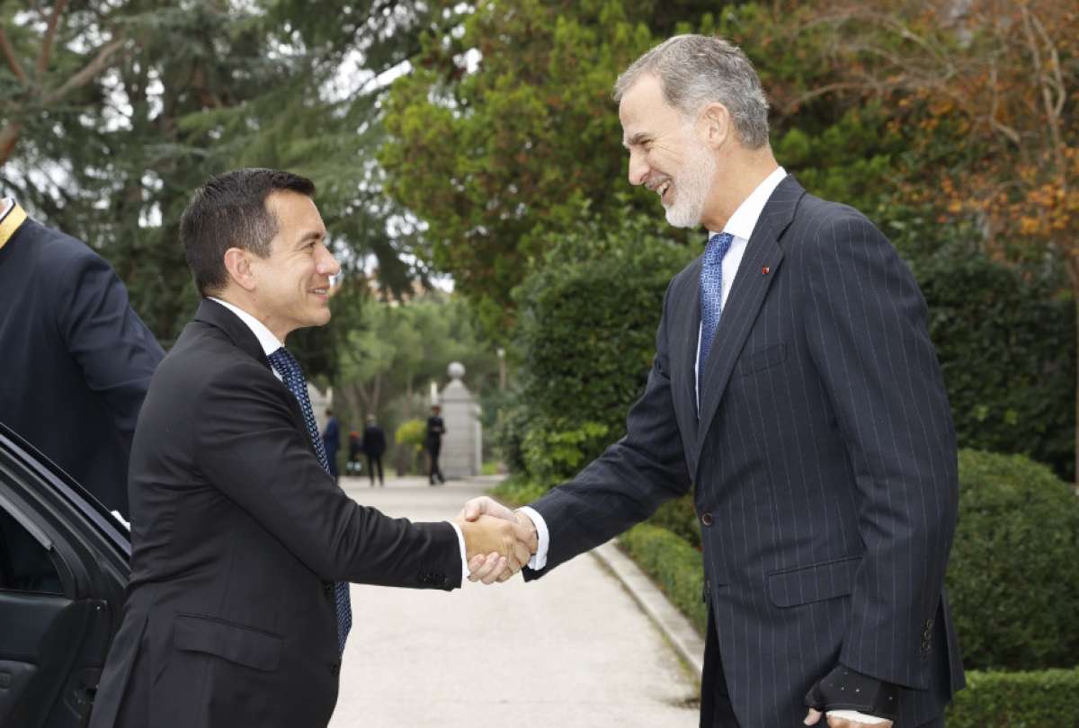 Daniel Noboa se reunió con el Rey Felipe VI