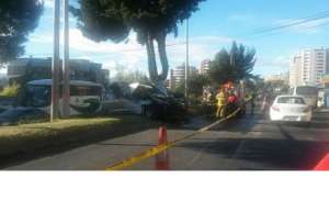 El siniestro se ocasion&oacute; hoy cerca de las 04:00. Foto: Tomada del Twitter del ECU-911