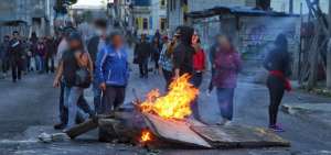 Imagen sobre los desmanes realizados en Dur&aacute;n.