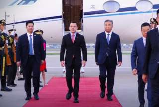 El presidente de Ecuador, Daniel Noboa y su comitiva llegaron a Beijing, China, para cumplir agenda en el gigante asiático.