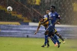El volante de recuperaci&oacute;n fue el autor de los dos goles del conjunto "azul". Foto: Karly Torre / El Tel&eacute;grafo.