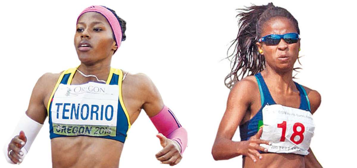 Izquierda: &Aacute;ngela Tenorio, atleta ecuatoriana. Vitoria Rosa, velocista de Brasil