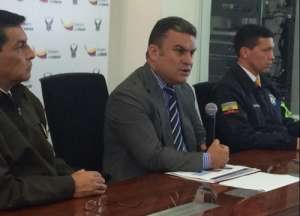 El ministro del Interior, Jos&eacute; Serrano, durante la rueda de prensa. Foto: Twitter del Ministerio del Interior 